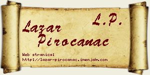 Lazar Piroćanac vizit kartica